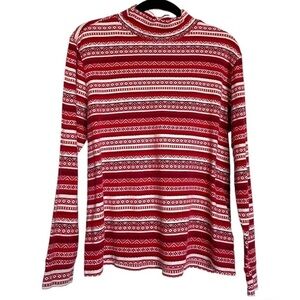 Land’s End Holiday Printed Turtleneck | M